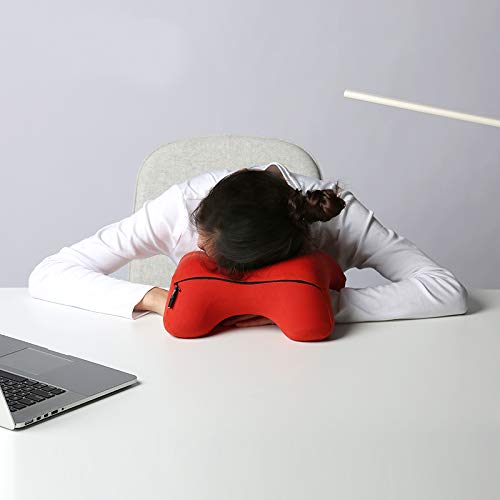 Red Travel Pillow Set with Eye Mask and Ear Plugs QGM22668