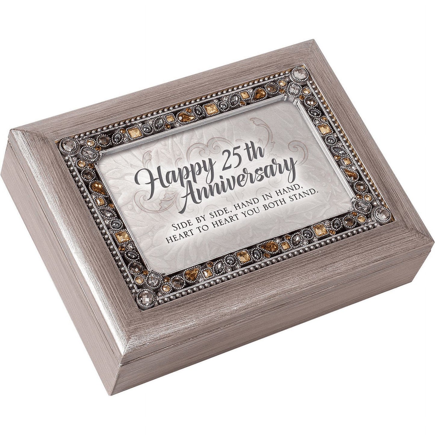 25TH Anniversary Resin and Crystal Music Box: YOU LIGHT UP MY LIFE Q-GM22908