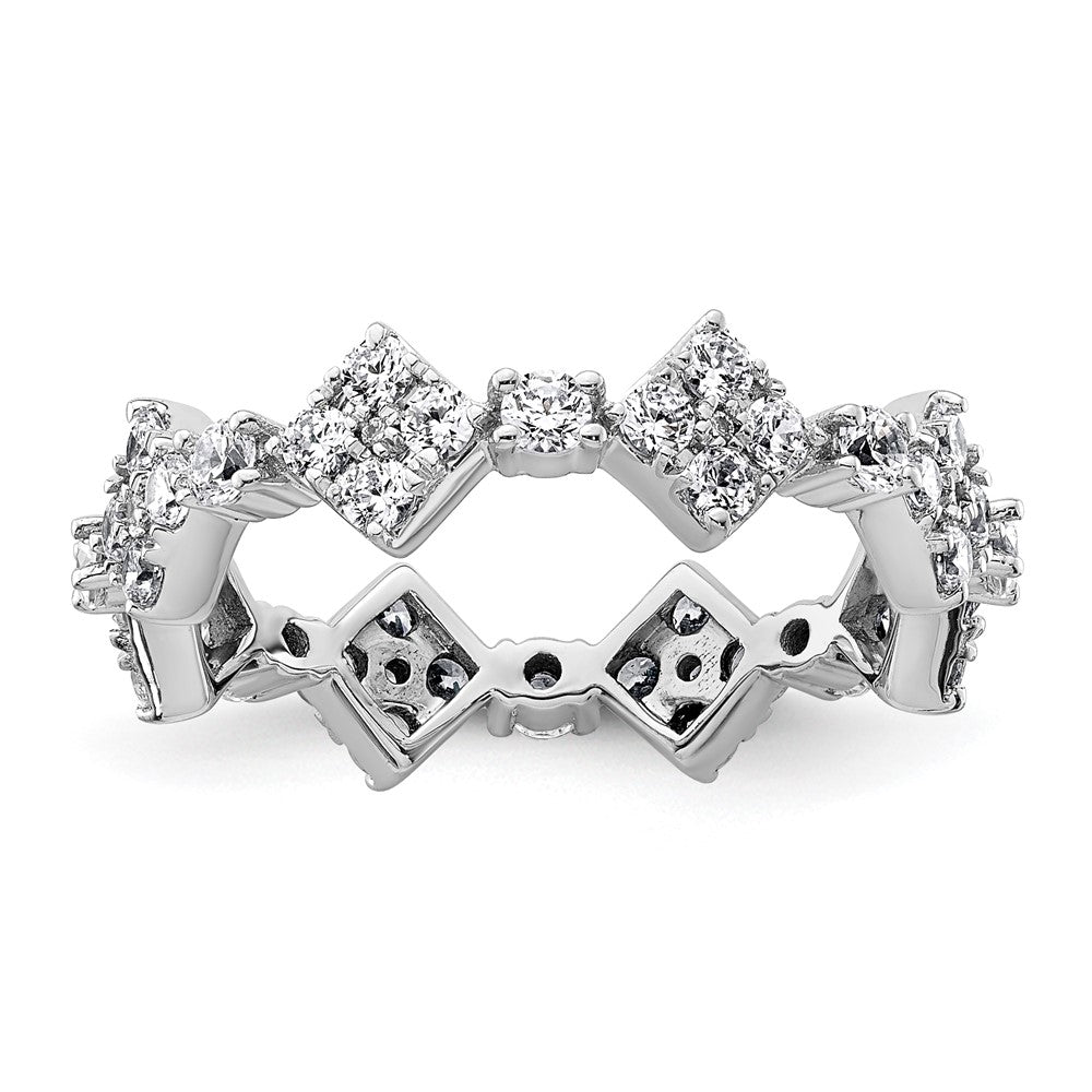 True Origin 14k White Gold 1 1/4 carat VS D E F Size 7 Eternity Band