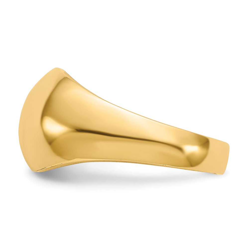 14K 10mm Domed-top Tapered Cigar Band Ring Size 7