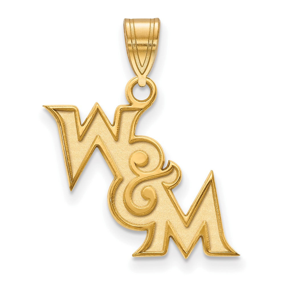 Sterling Silver Gold-plated LogoArt College of William and Mary Medium Pendant