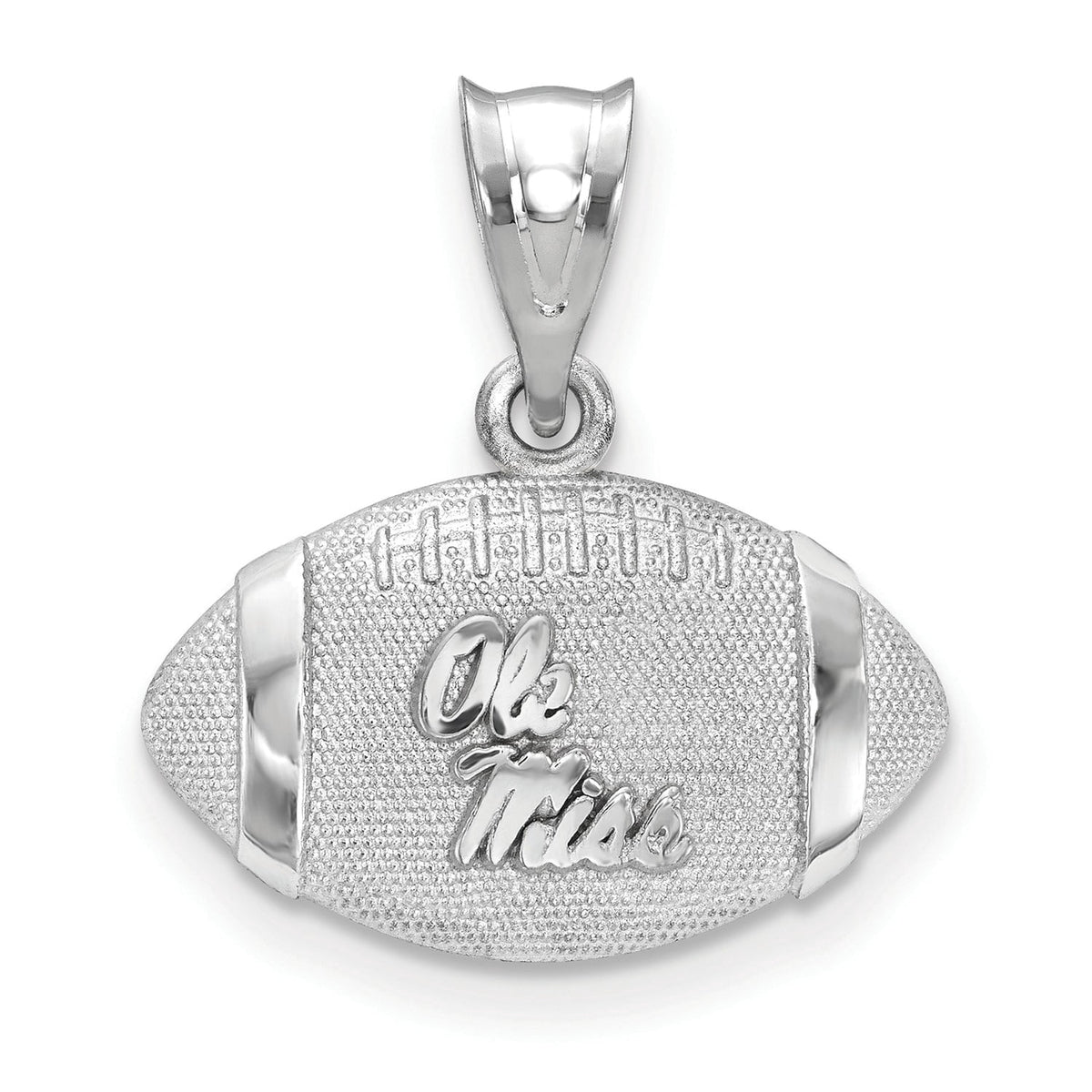 Women's Ole Miss Rebels Sterling Silver 3D Football Logo Pendant