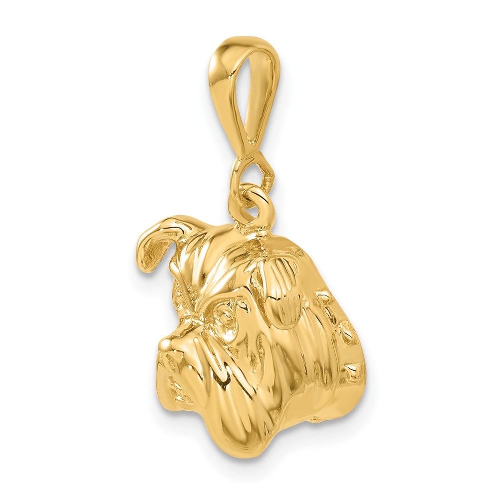 14k Bulldog Pendant Yellow Gold