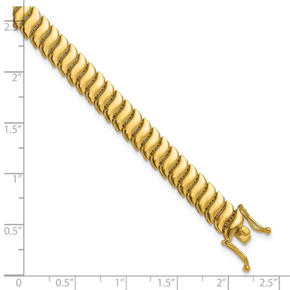 14K Polished Fancy Link Bracelet 7.5  inches