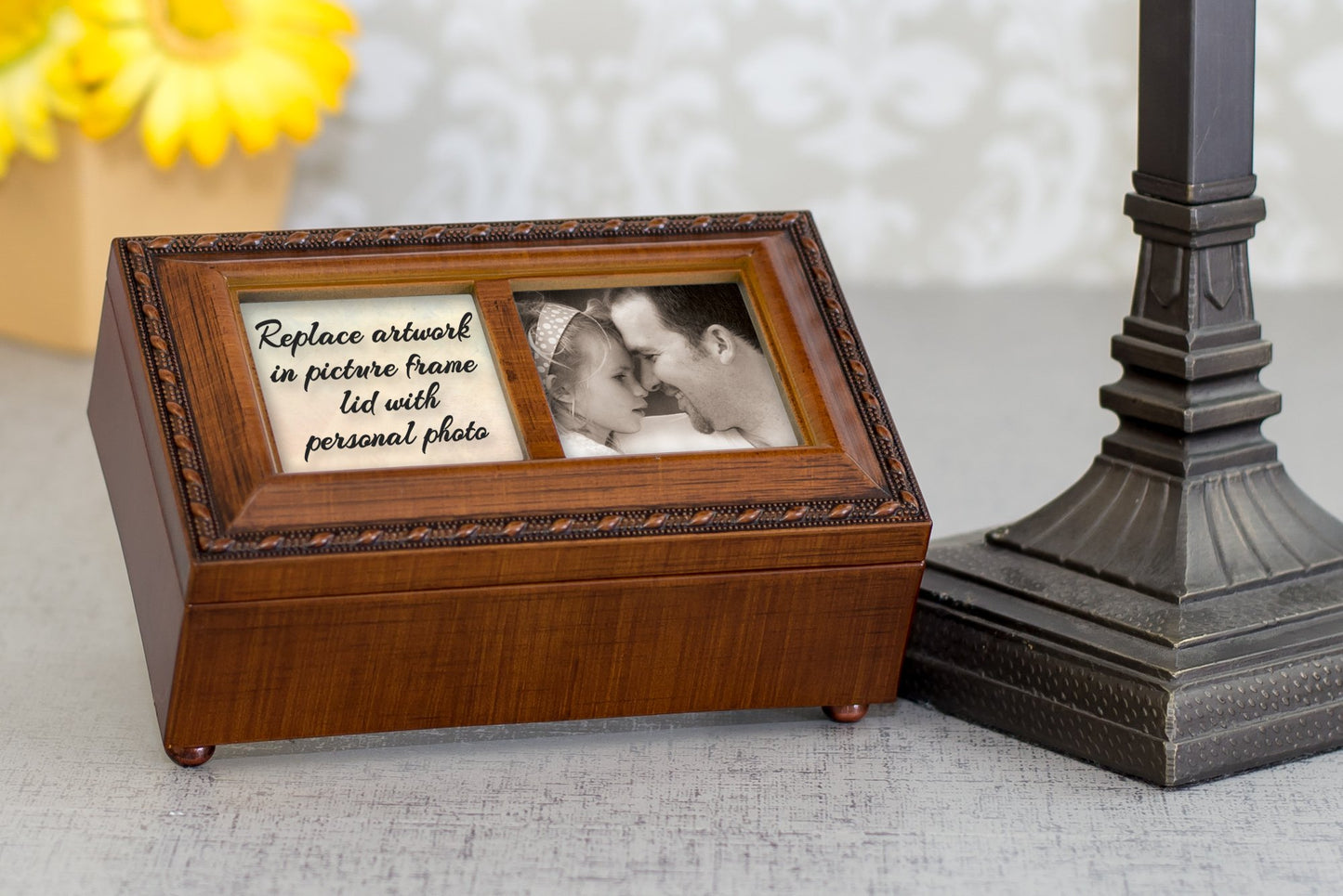 Woodgrain Petite Rose Mom Music Box - Perfect Mother Gift