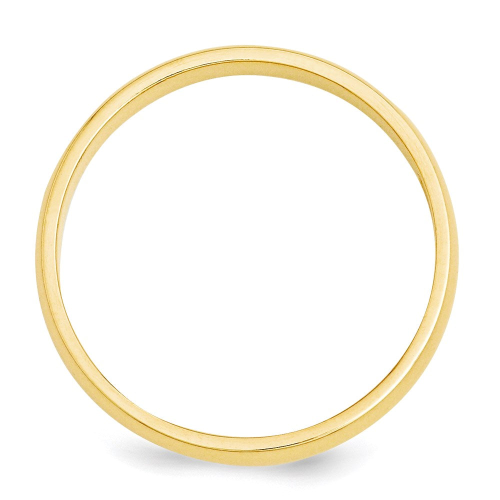10k Yellow Gold 3mm Half Round Wedding Band Size 12