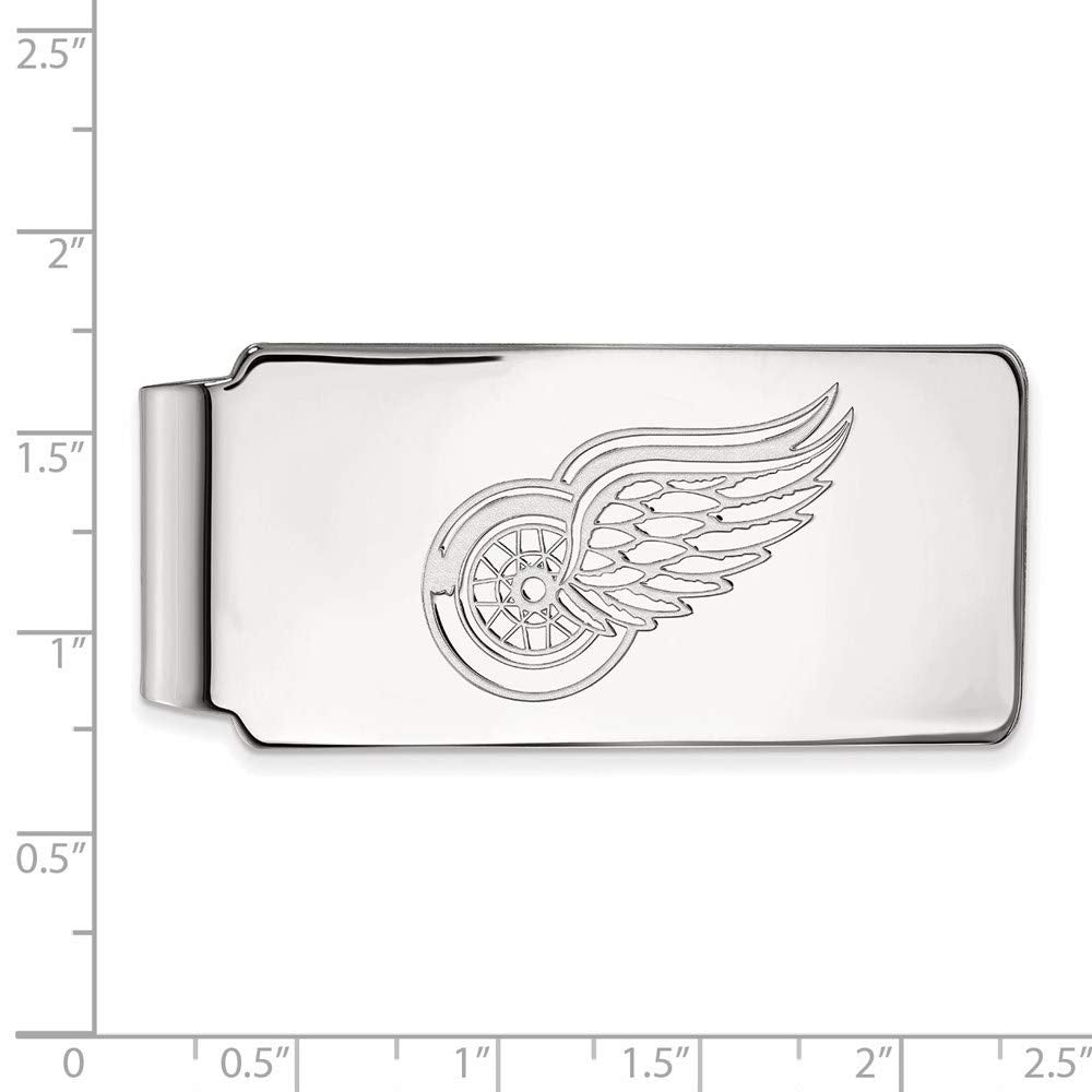 Silver Detroit Red Wings Money Clip