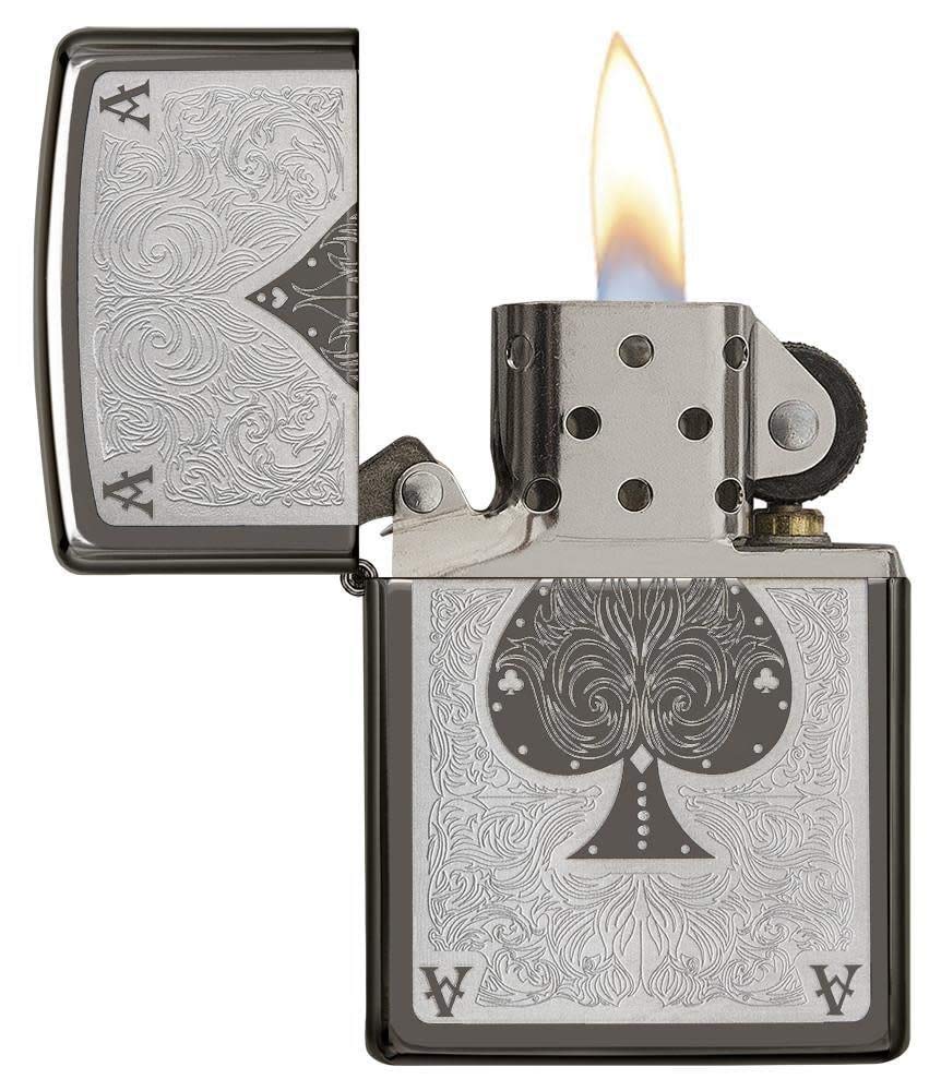 Zippo Ace of Spades Filigree Pocket Lighter