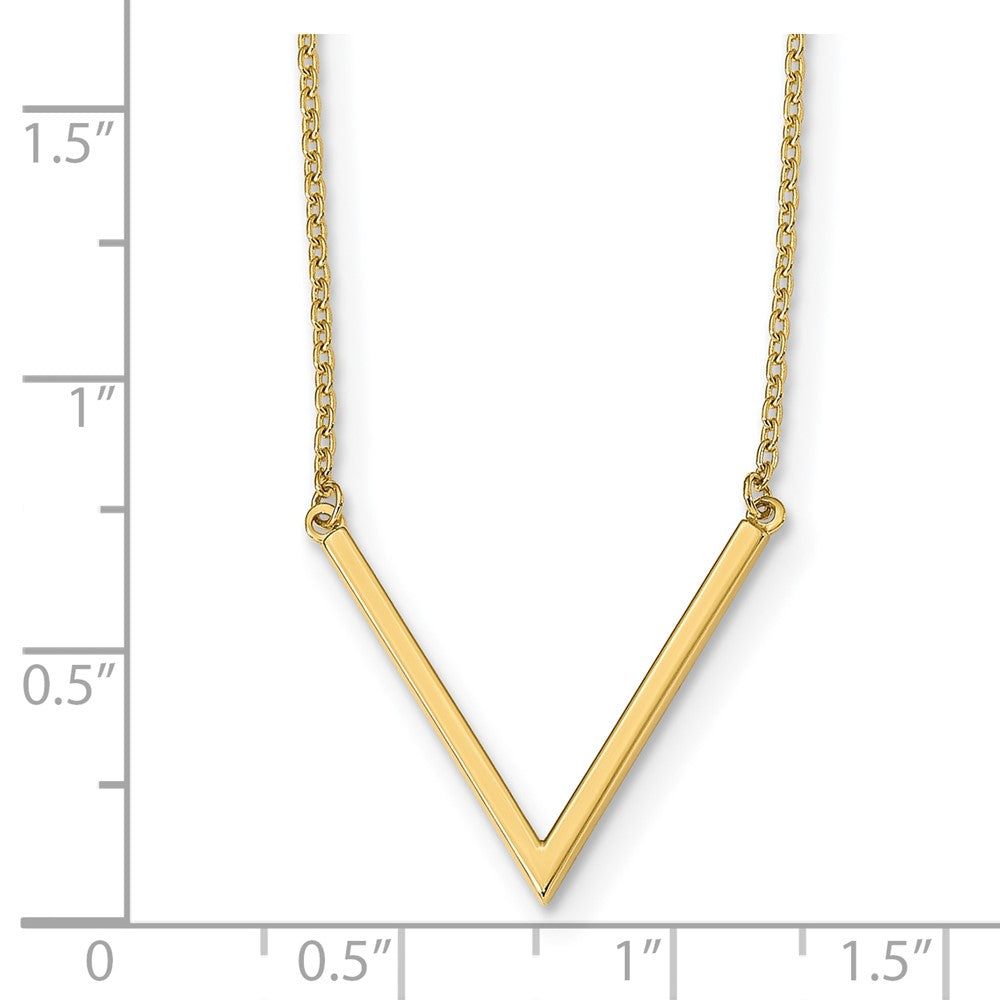 14K Polished with 1 in ext. Necklace