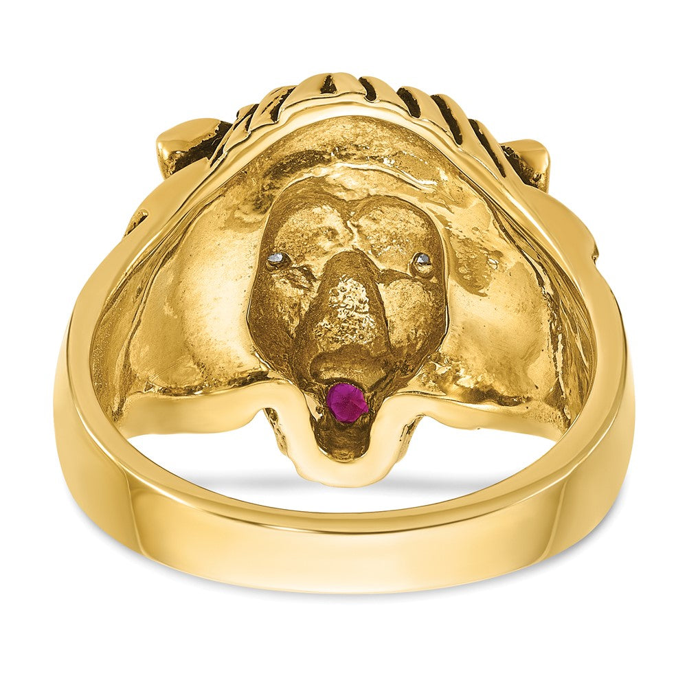 SS & GP IBGoodman Cr. Ruby & CZ Complete Ring