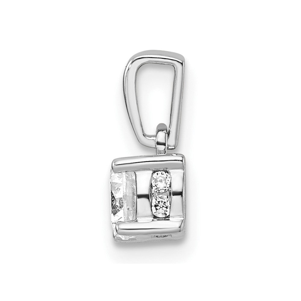 14k White Gold 1/2 carat Lab Grown Diamond VS/SI+ G+ Complete Pendant