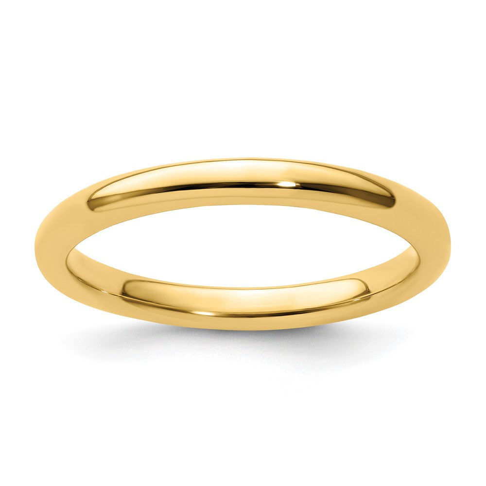 Sterling Silver Stackable Expressions Gold-plated Polished Ring Size -9