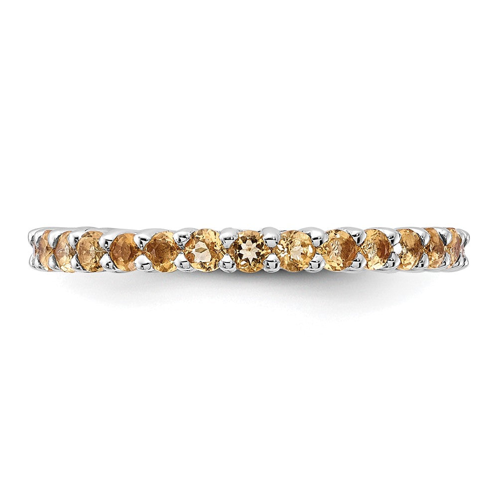 Sterling Silver Stackable Expressions Citrine Ring