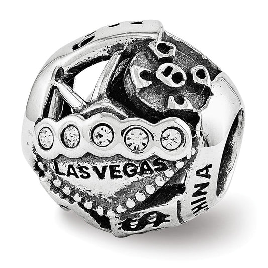 Sterling Silver Reflections Crystals Las Vegas Collage Bead
