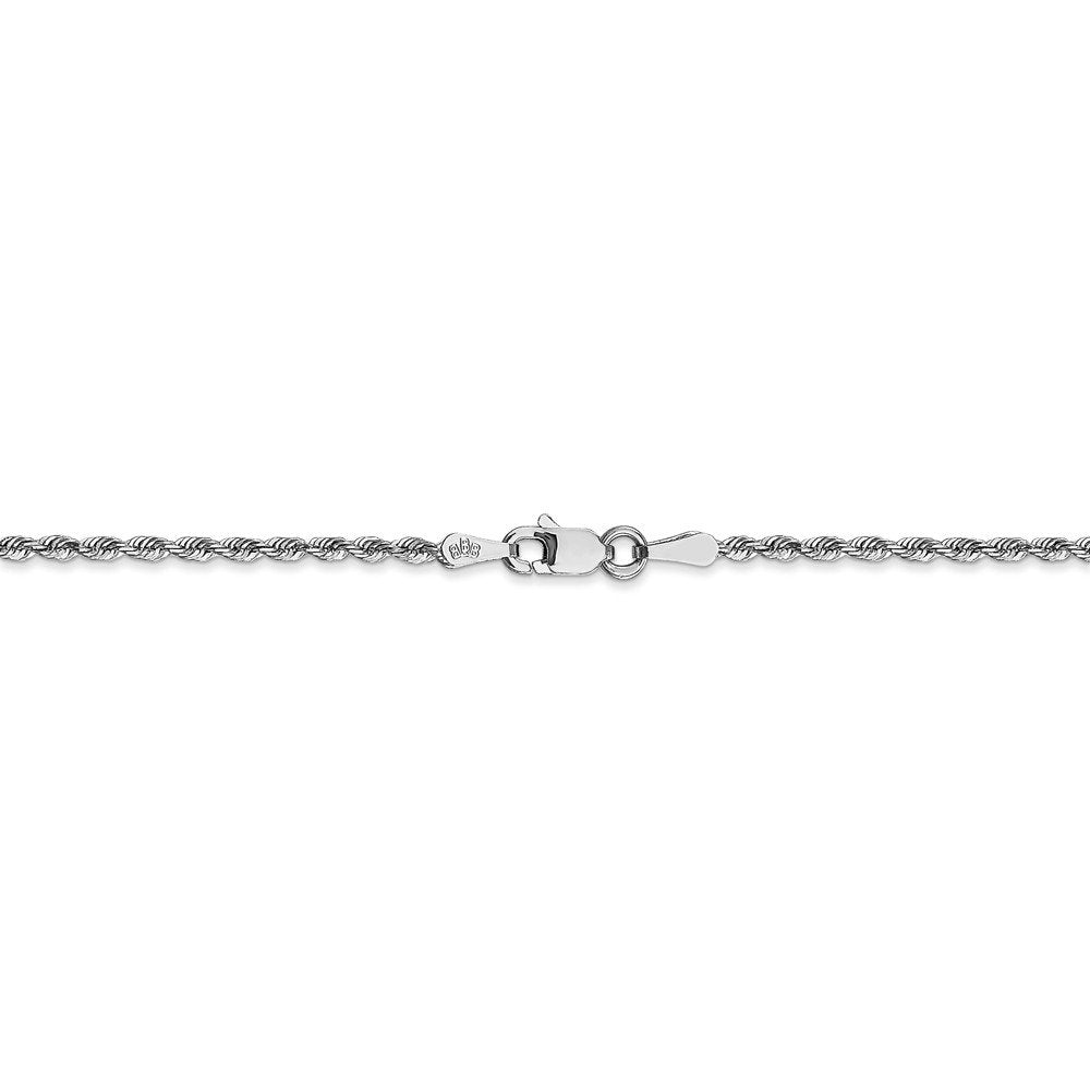 10k White Gold 1.85mm D/C Quadruple Rope Chain Anklet