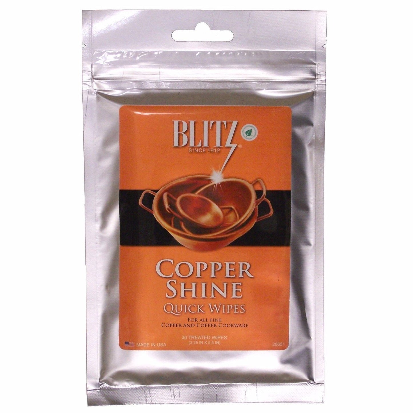 Blitz Copper Shine 30 Disposable Quick Wipes QGM23299