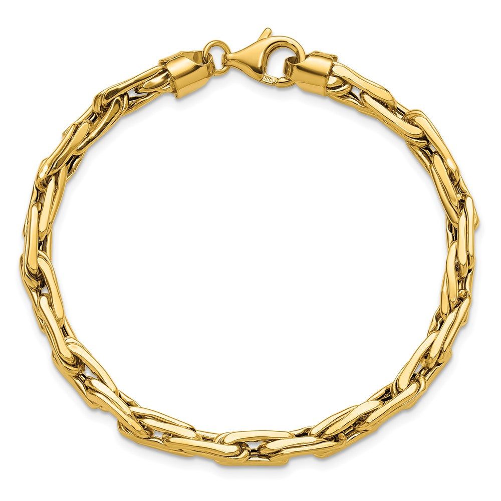 14K Polished 5.0mm Fancy Link Bracelet 7.5  inches