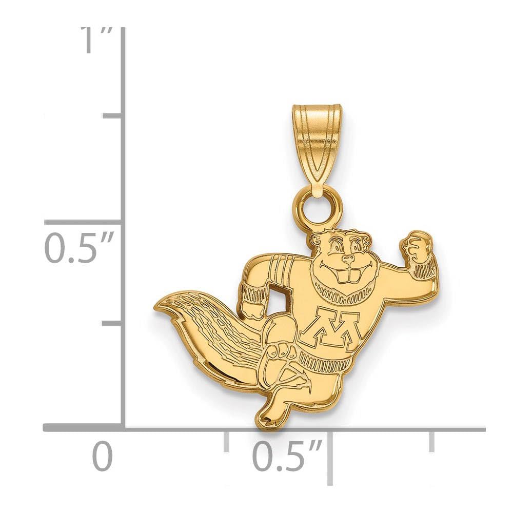 14k Gold Plated Silver U. of Minnesota Small Pendant
