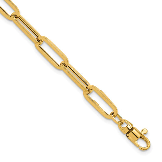 14K Polished Fancy Link with 1in ext Bracelet 9.5  inches