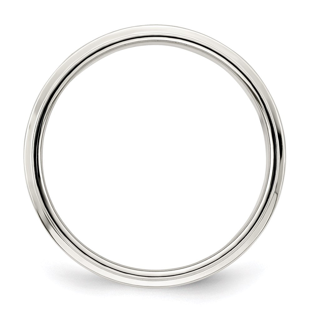 Sterling Silver 6mm Flat with Step Edge Size 9 Band