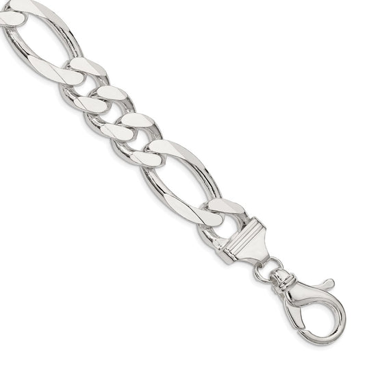 Sterling Silver 15mm Figaro Chain 10 inches