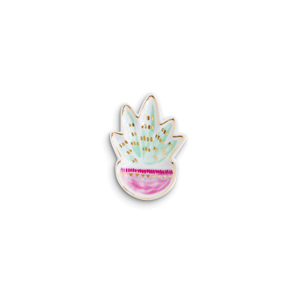 Succulent in Pot CeramicTrinket Dish