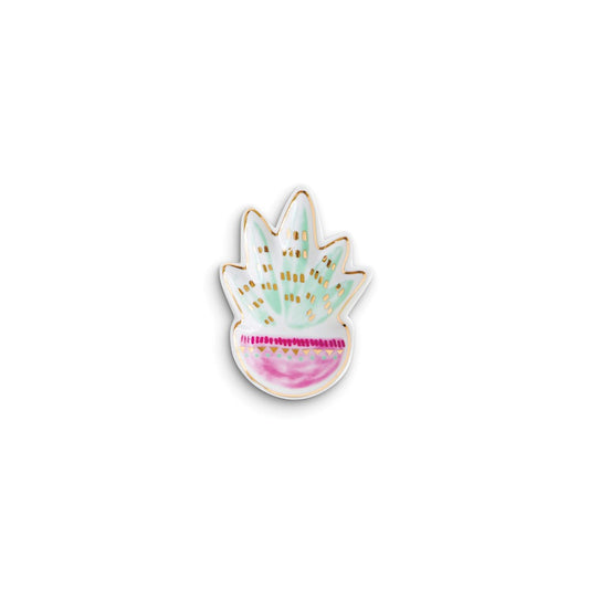 Succulent in Pot CeramicTrinket Dish