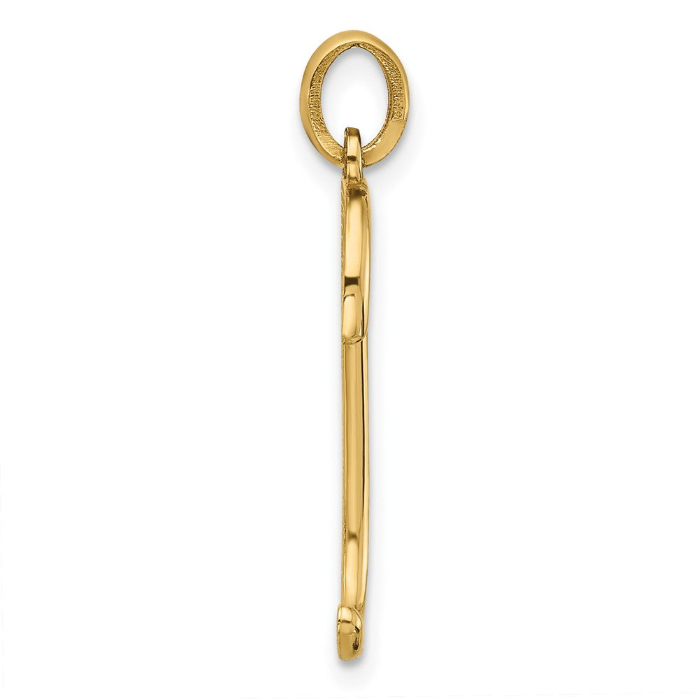 14k Yellow Gold Fancy Letter J