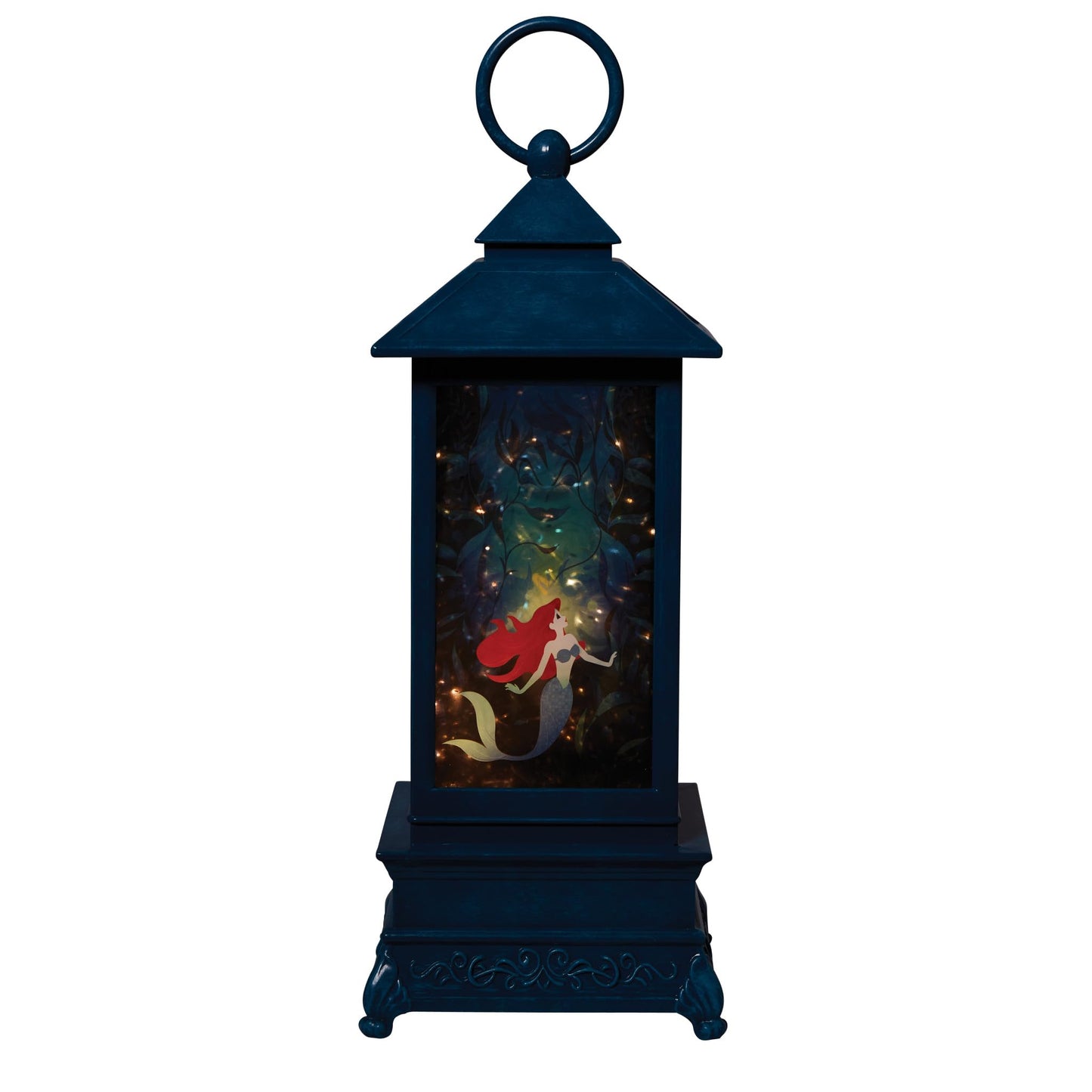Disney Showcase Little Mermaid Glitter Lantern, Multicolor, 11in H x 4.3in W