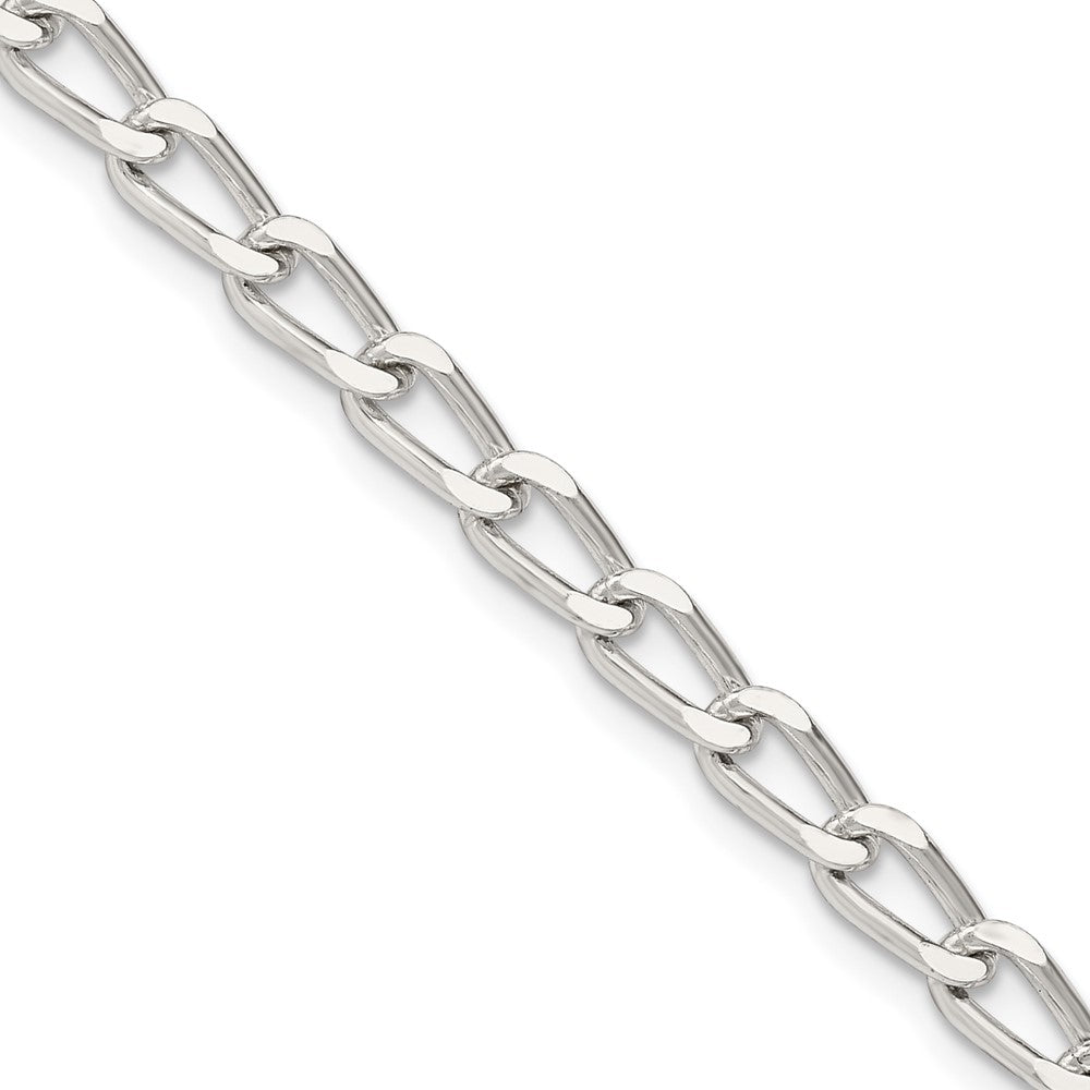 Sterling Silver 4.3mm Open Elongated Link Chain 16 Inches