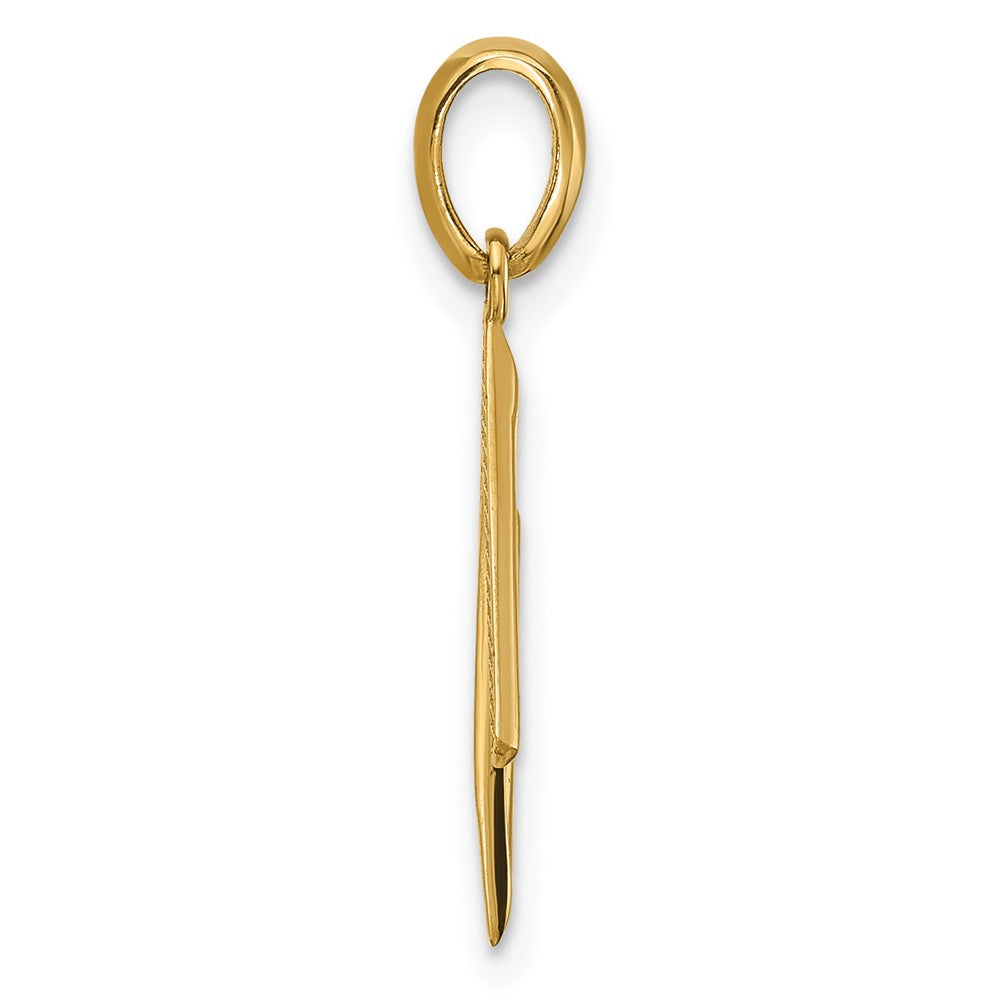 14k Yellow Gold Fancy Letter N