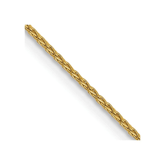14k 22 inch 1mm Parisian Wheat with Lobster Clasp Chain
