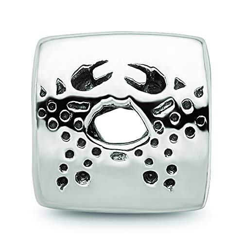Sterling Silver Reflections Cancer Zodiac Antiqued Bead