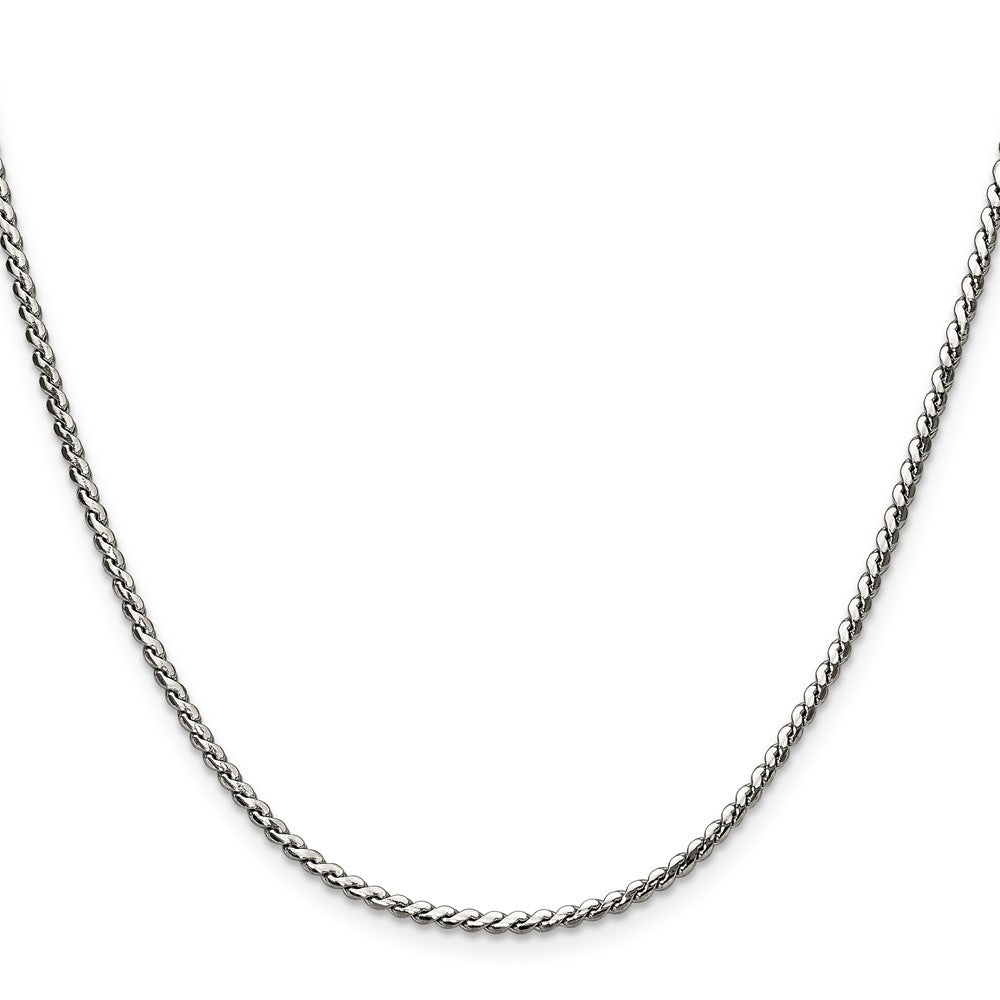 Chisel Stainless Steel Polished 2mm 16 inch Fancy Curb Link Necklace