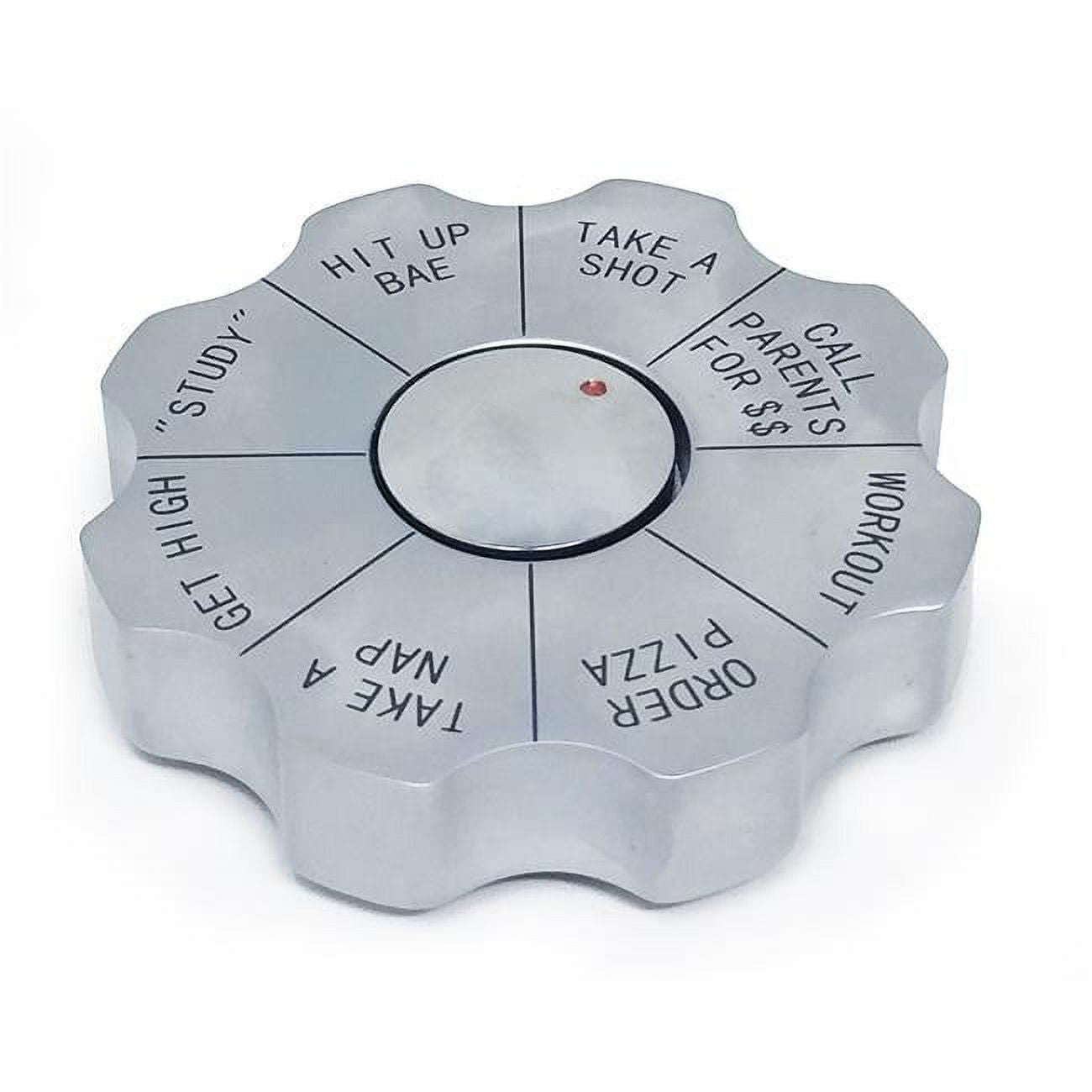 Bey-Berk International G530C College Spinner Decision Maker Paperweight - Silver