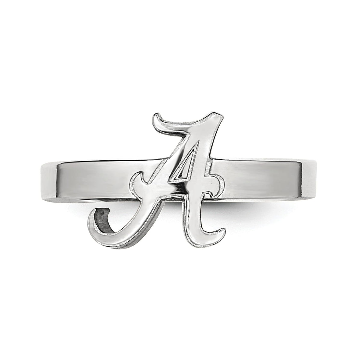 Sterling Silver Rhodium-plated LogoArt University of Alabama Toe Ring Q-SS029UAL