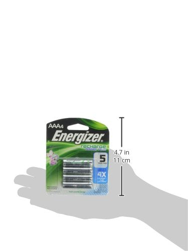 Energizer Rechargeable AAA Batteries (4 Pack) 800 mAh Triple A Batteries