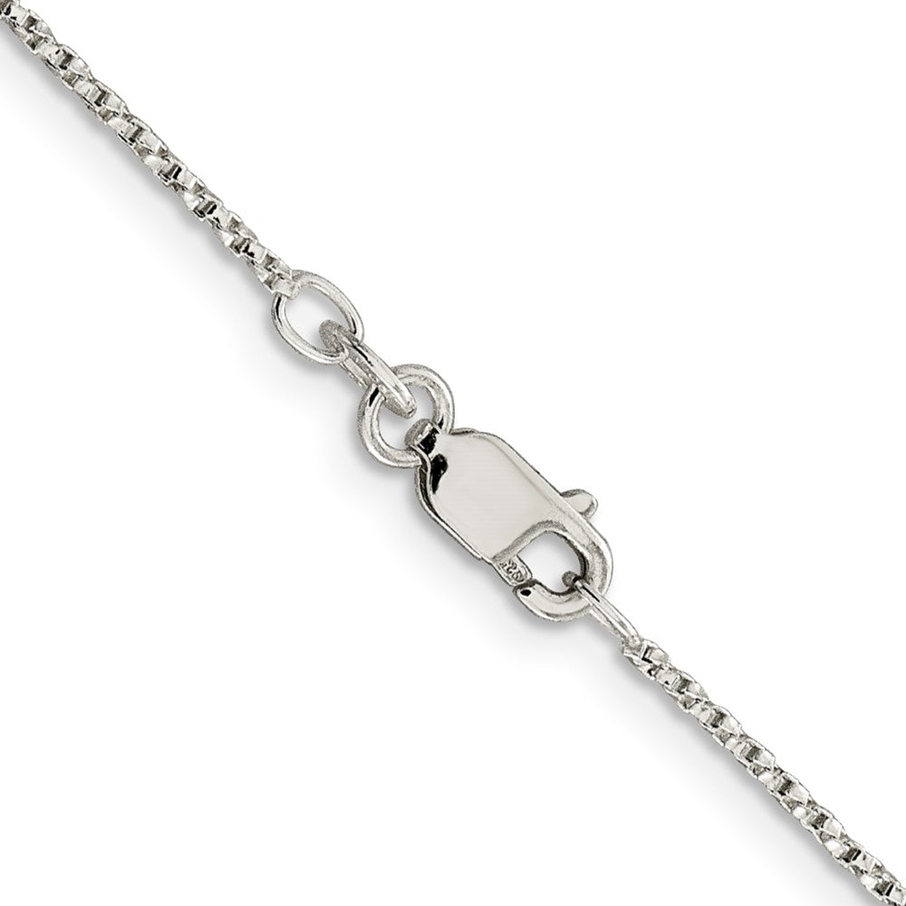 Sterling Silver 1.25mm Twisted Box Chain 22 Inches