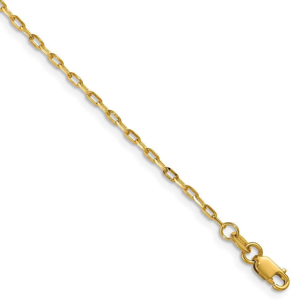 14K 1.75mm D/C Open Long Link Cable Chain