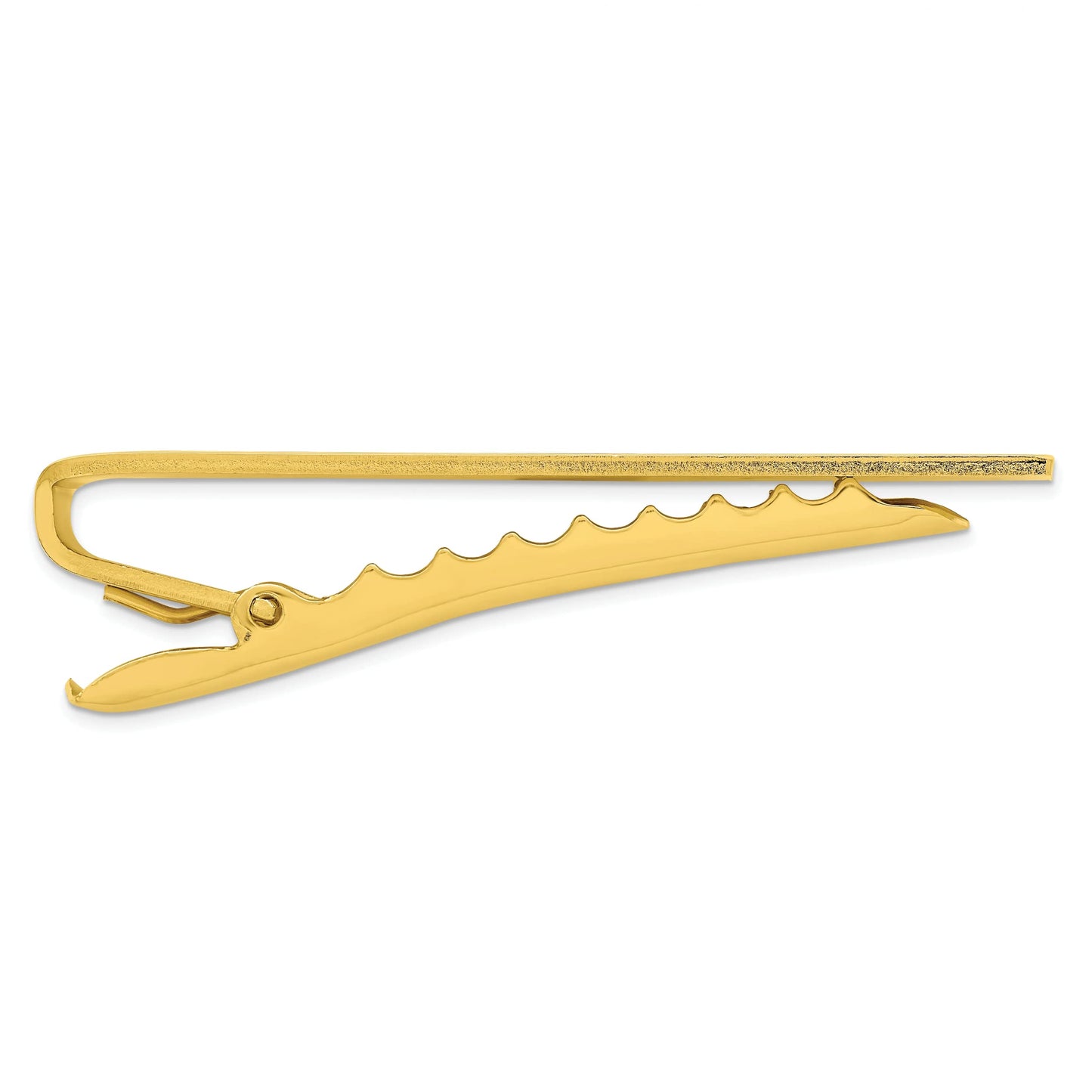 Gold Plated Solid Engravable (front only) Polished Tie Bar 53x9mm Wide-Tie Clip for Men