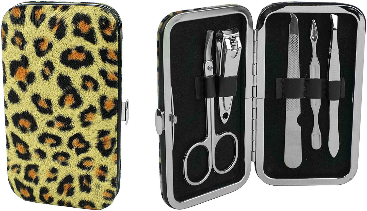 Leopard Print Case 5-Piece Manicure Set QGM20779