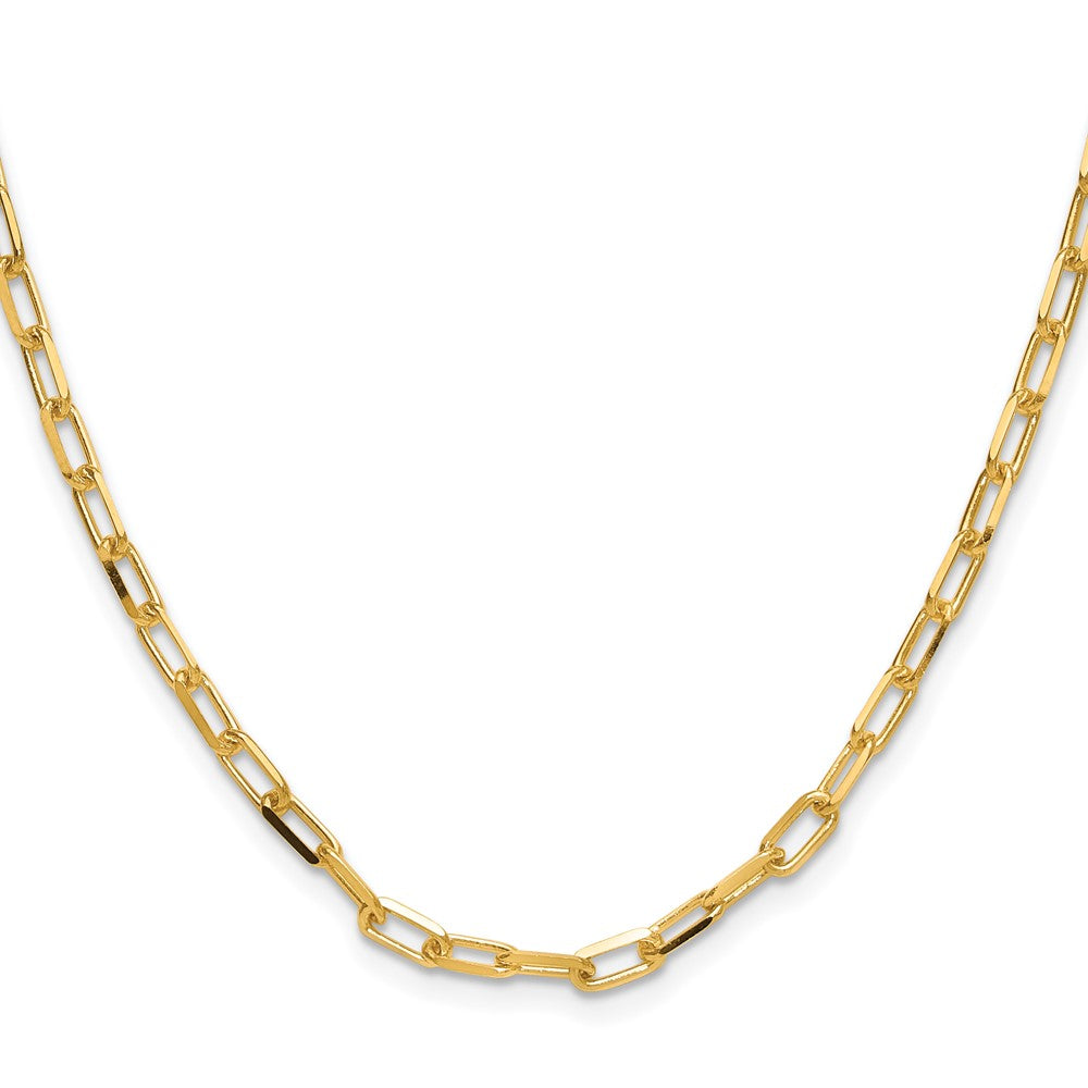 14k 3.5mm Solid Beveled D/C Paperclip Chain