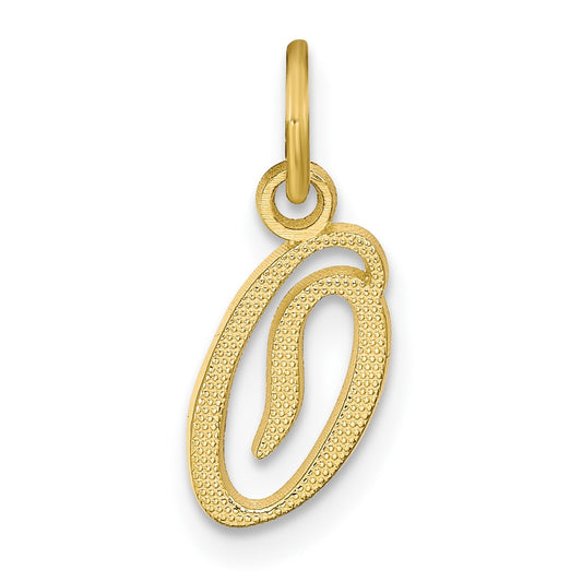 10k Initial O Charm Yellow Gold