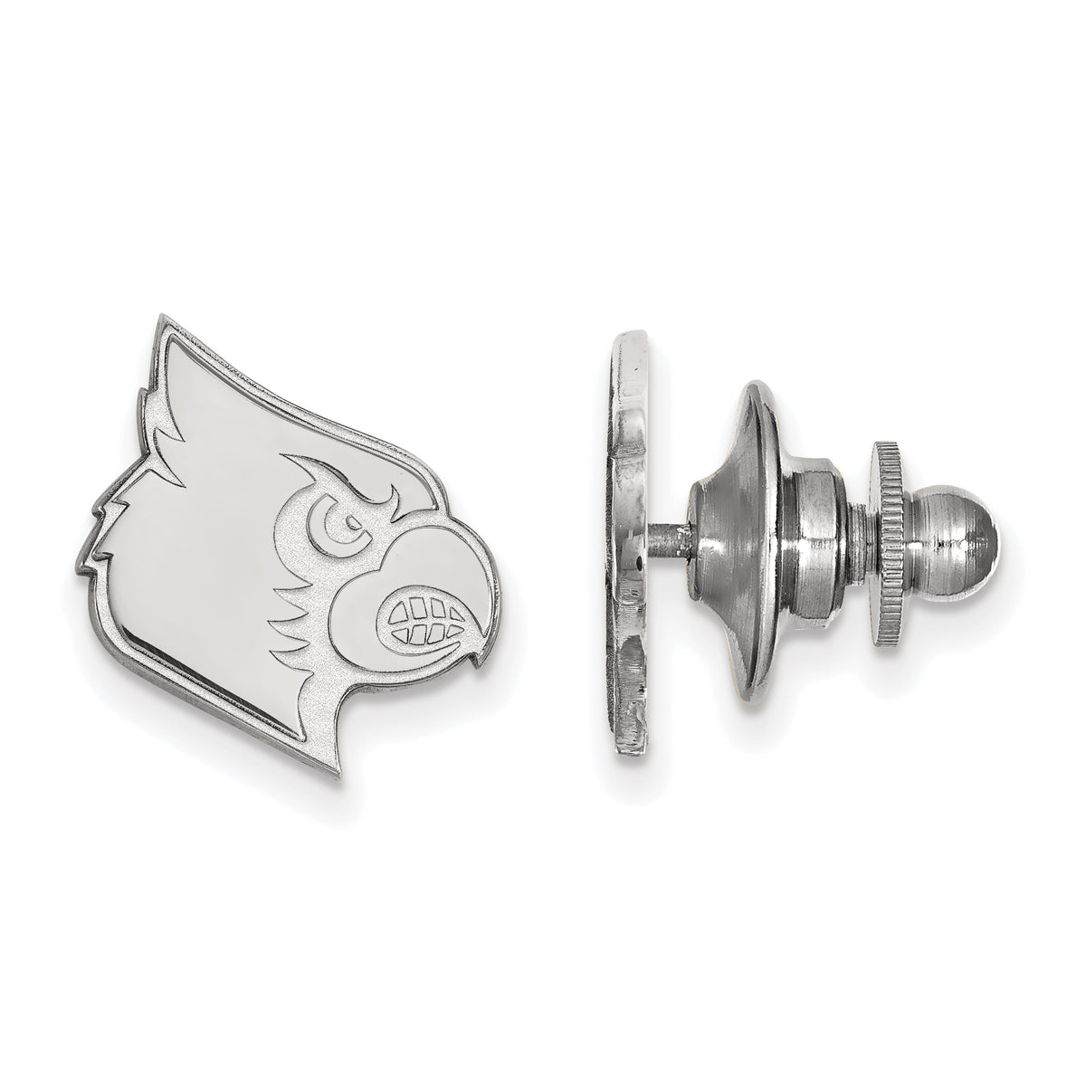 LogoArt Sterling Silver Rhodium-plated University of Louisville Lapel Pin