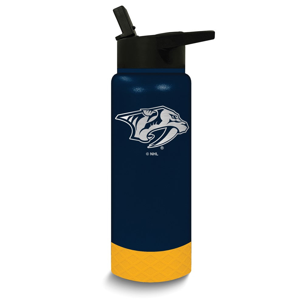 NHL Nashville Predators Stainless Steel Silicone Grip 24 oz. Water Bottle