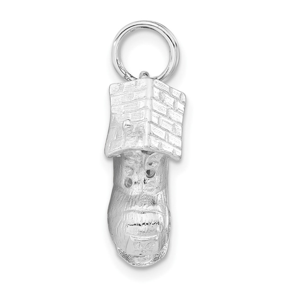 Sterling Silver 3-D Polished Moveable Nursury Rhyme Shoe Charm