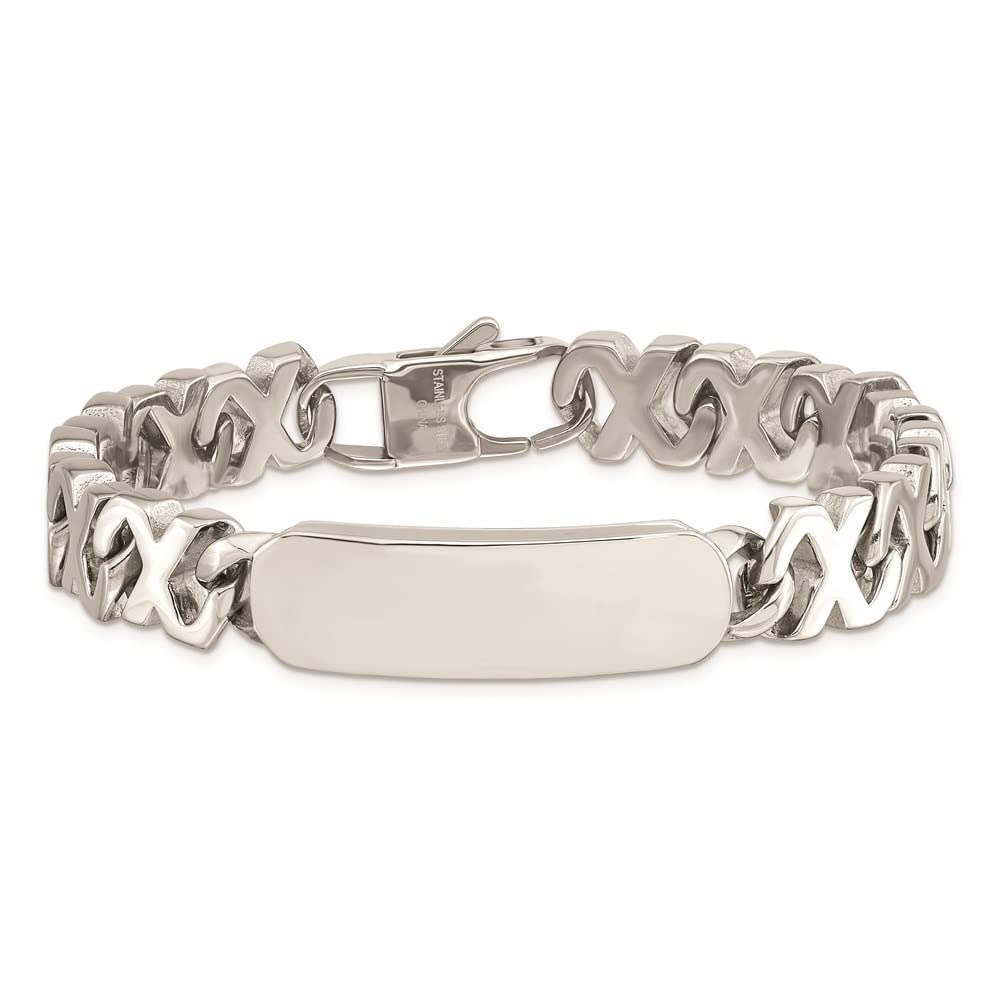 Stainless Steel Polished 8.25in ID Bracelet 8.25 inches