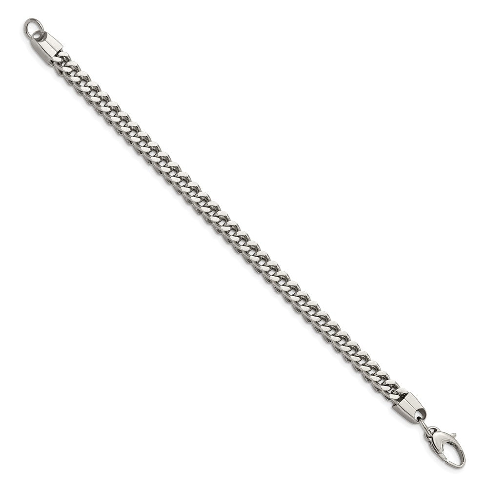 Stainless Steel Polished Franco Link 9in Bracelet 9 inches