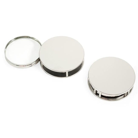 Bey-Berk International D521 Chrome Plated Paperweight & Fold Out Magnifier with 3X Magnification