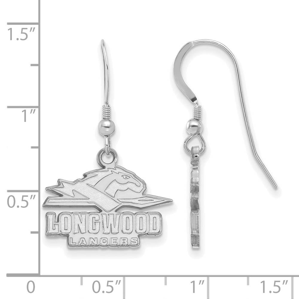 Sterling Silver Official Licensed Collegiate Longwood University (LU) Small Dangle Earrings